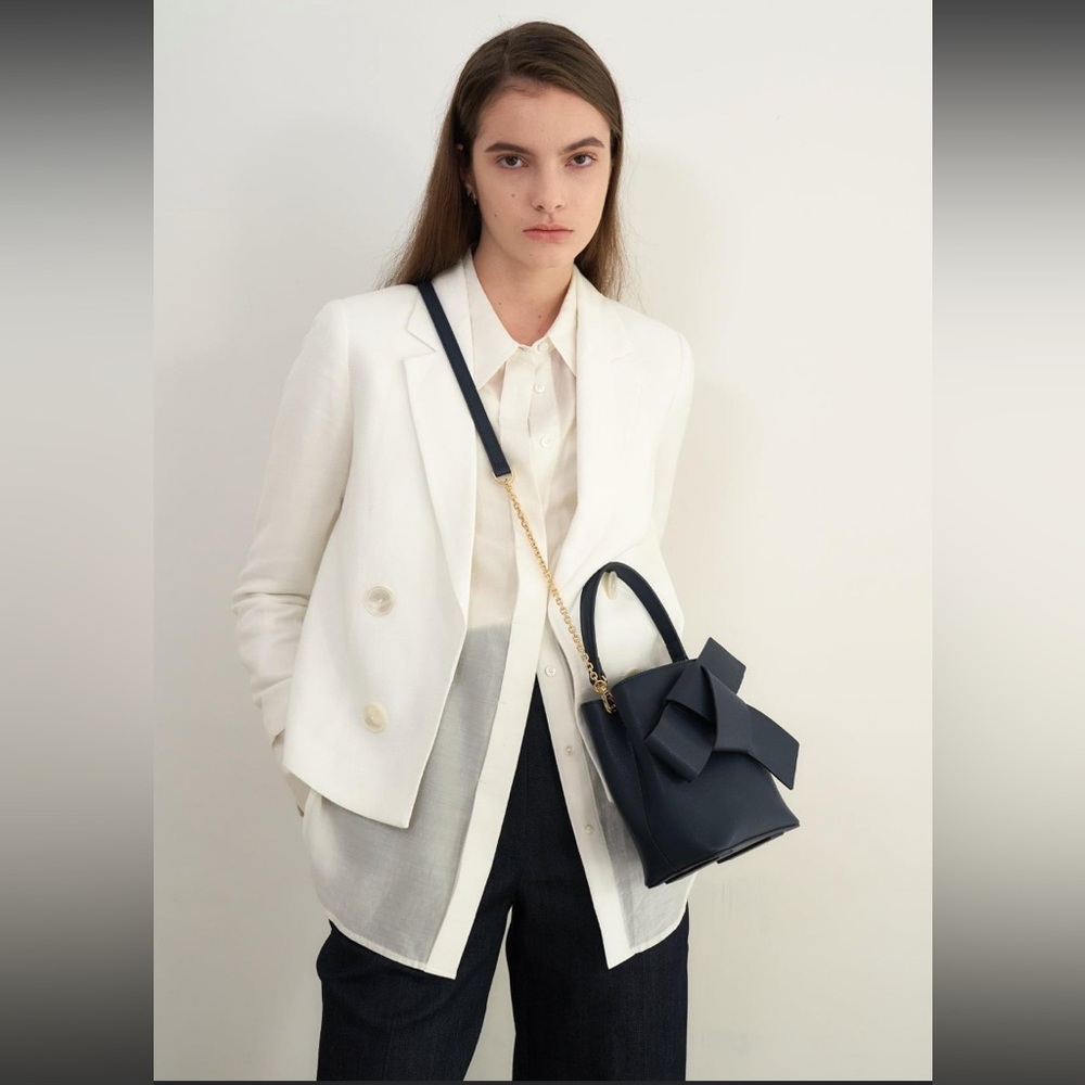 Ostkaka Bag Crossbody Shoulder‎ Women’s One Size Navy Blue Leather